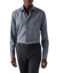 Eton - Contemporary Fit Mélange Check Dress Shirt - Lyst