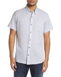 Travis Mathew - Personal Preference Stripe Short Sleeve Cotton Button-up Shirt - Lyst