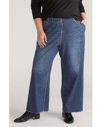 UNIVERSAL STANDARD - Claude Printed Denim Wide Leg Pull-On Pants - Lyst