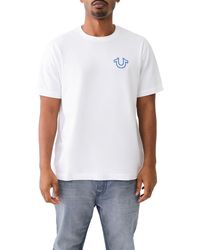 True Religion - Relaxed Fit Puff Paint Logo Graphic T-shirt - Lyst