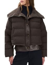 Rag & Bone - Gloria Faux Leather & Faux Shearling Down &Feather Fill Jacket - Lyst