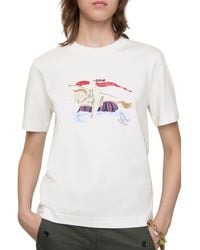 Burberry - Crystal Ekd Cotton T-Shirt - Lyst