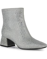 Lady Couture - Rhinestone Block Heel Bootie - Lyst