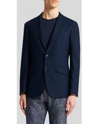 Etro - Roma Textured Cotton Knit Blazer - Lyst