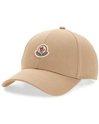 Moncler - Logo Patch Cotton Gabardine Baseball Cap - Lyst