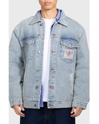 Pleasures - Park Insulated Denim Jacket - Lyst