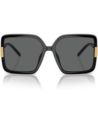 Tory Burch - T-Hinged Plastic Square Sunglasses - Lyst