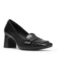 Clarks - Fernie Edge Croc Embossed Leather Pump - Lyst