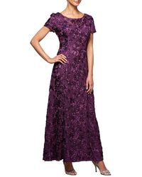 Alex Evenings - Embellished Lace A-Line Evening Gown - Lyst