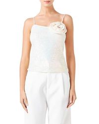 Endless Rose - Sequin Rosette Camisole - Lyst