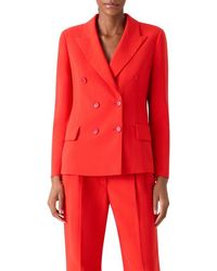 Akris - Azalea Wool Double Breasted Jacket - Lyst