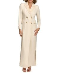 Donna Karan - Double Breasted Long Sleeve Dress - Lyst