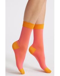 Item M6 - Two Tone Rib Compression Crew Socks - Lyst