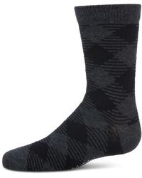 Memoi - Argyle Fine-Gauge Crew Sock - Lyst