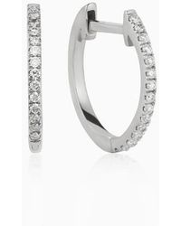 Oradina - 14K Shine Bright Small Diamond Hoops - Lyst