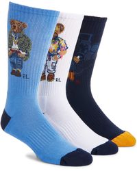 Polo Ralph Lauren - Assorted 3-pack Polo Bears Crew Socks - Lyst