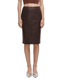 Mango - Faux Leather Pencil Skirt - Lyst