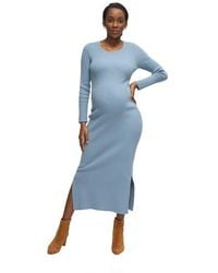 Ingrid & Isabel - Long Sleeve Ribbed Sweater Maternity Midi Dress - Lyst