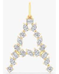 Everlee - Multi-Shape Letter A Lab Diamond Charm - Lyst