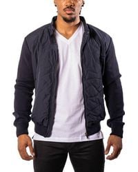 Maceoo - Quilted & Knit Bomber Jacket - Lyst
