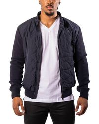 Maceoo - Quilted & Knit Bomber Jacket - Lyst