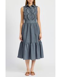En Saison - Angeline Embroidered Midi Dress - Lyst