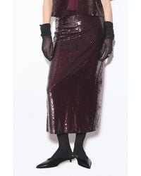 DELUC - Logan Sequin Maxi Skirt - Lyst
