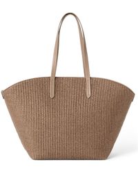 Brunello Cucinelli - Raffia Panier Shopper Bag - Lyst