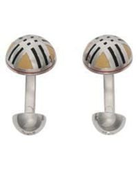Burberry - Enamel Check Cufflinks - Lyst
