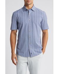 Johnnie-o - Bento Knit Short Sleeve Button-up Shirt - Lyst