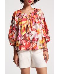 Frances Valentine - Zoe Top Sun Floral Cotton Poplin - Lyst