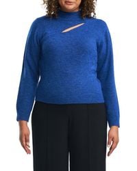 Estelle - Cutout Mock Neck Sweater - Lyst