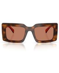 Prada - 52Mm Rectangular Sunglasses - Lyst