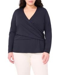 Halogen® - Long Sleeve Wrap Top - Lyst