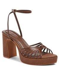 Open Edit - Emily Ankle Strap Platform Sandal - Lyst