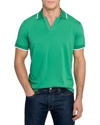 Con.struct - Slim Fit Solid Johnny Collar Short Sleeve Polo - Lyst