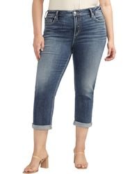 Silver Jeans Co. - Elyse Luxe Stretch Comfort Fit Capris - Lyst