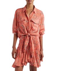 Isabel Marant - Cathy Long Sleeve Cotton & Silk Button-up Shirt - Lyst