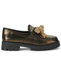 Kurt Geiger - Crystal Bow Platform Loafer - Lyst
