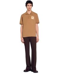 Sandro - Polo Shirt With Flower Patch - Lyst