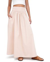 MARCELLA - Raven Cotton Poplin Maxi Skirt - Lyst