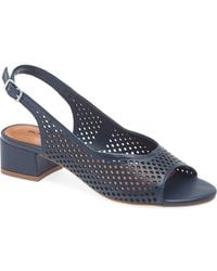 BOTTER - Botelsa Perforated Open Toe Slingback Pump - Lyst