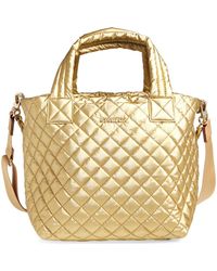 MZ Wallace - Small Metro Deluxe Quilted Metallic Nylon Tote - Lyst