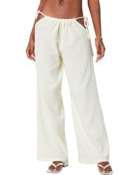 Edikted - Leoni Cutout Cotton Gauze Pants - Lyst