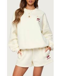 Edikted - Cherry Babe Oversize Sweatshirt - Lyst
