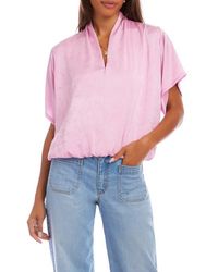 Karen Kane - Crushed Satin V-Neck Top - Lyst