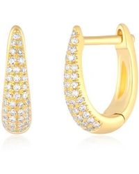 EF Collection - Mini Maeve Diamond Huggie Hoop Earrings - Lyst