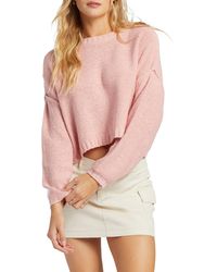 Billabong - Shades Cotton Blend Crop Sweater - Lyst
