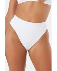 Roxy - Love Rib High Waist Bikini Bottoms - Lyst