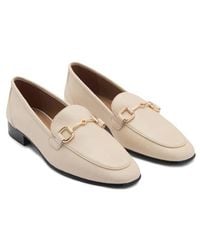 Mango - Buckle Leather Apron-Toe Flat - Lyst